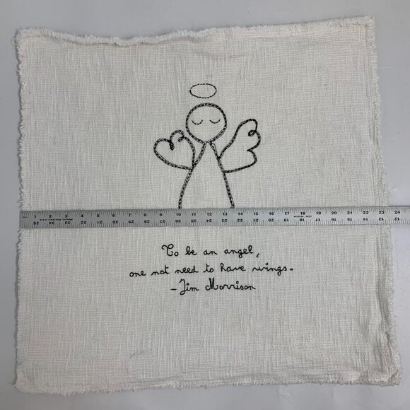 Sugarboo & Co To‎ Be An Angel - Jim Morrison Embroidered Pillow Cover 24"x24" - Picture 8 of 11
